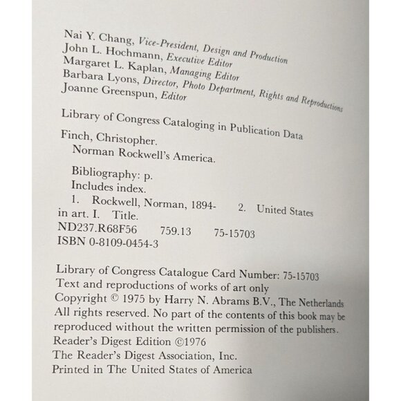 Readers Digest Norman Rockwells America Hardcover Book 1976 Christopher Finch Ed - Picture 7 of 9